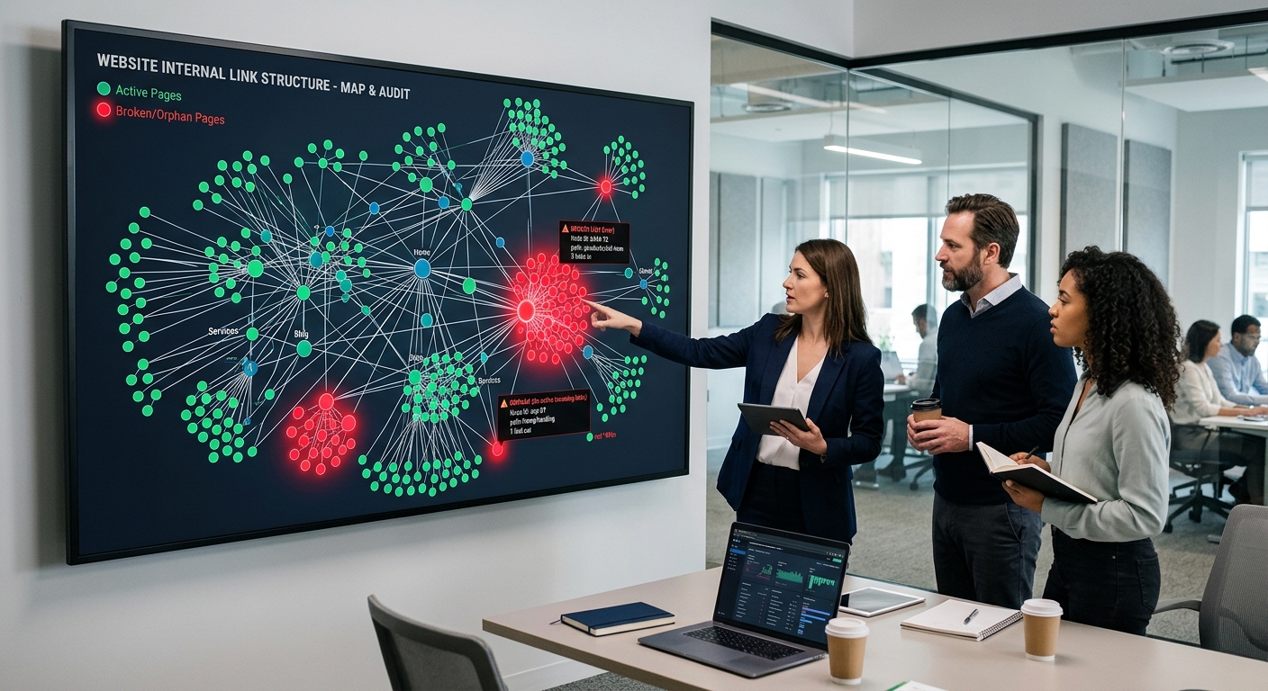 网站内链结构节点图示意