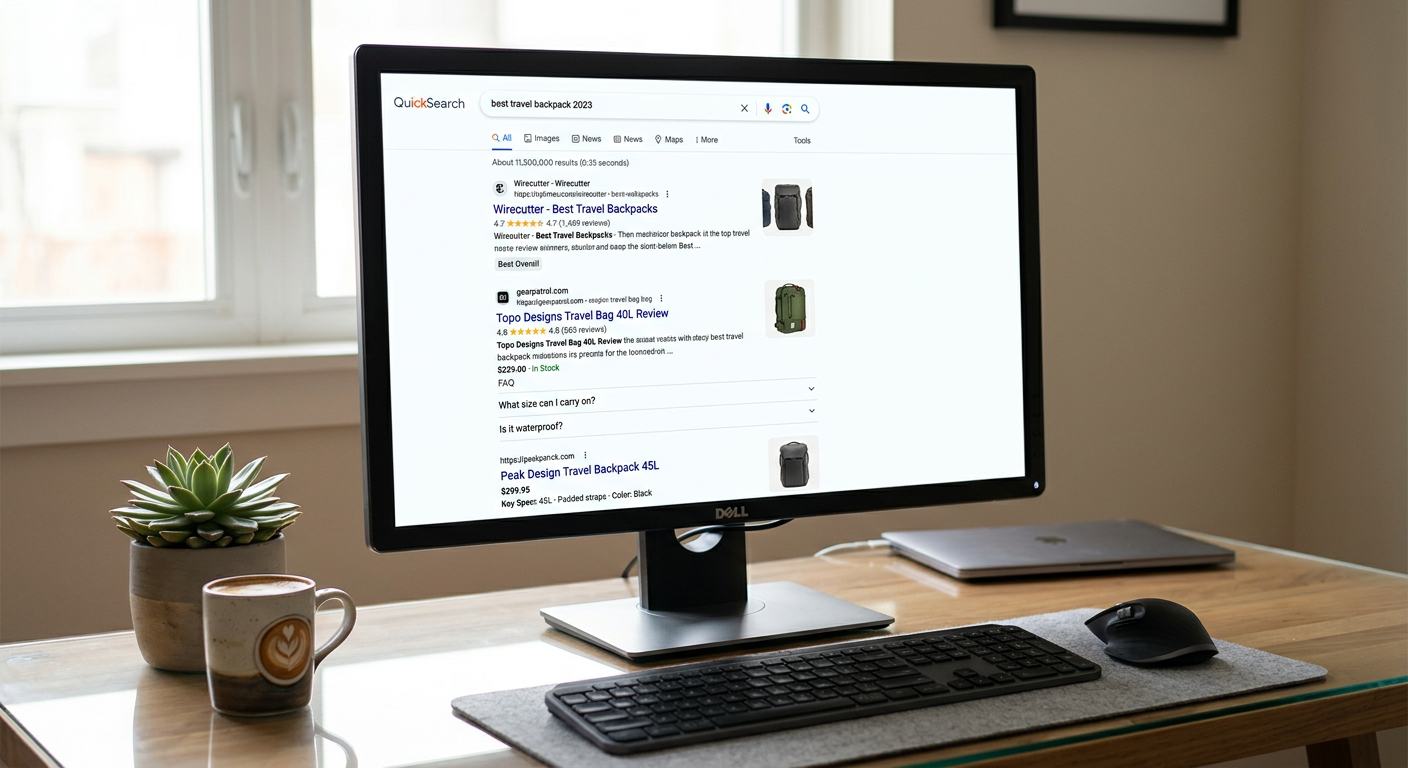 搜索引擎结果页面中的富媒体摘要展示